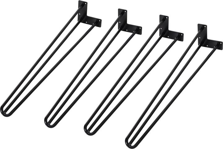Actual product image Homcom Tischbeine Stahl Schwarz