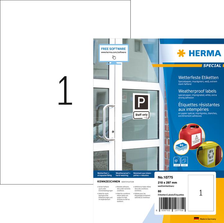 Actual product image HERMA Weatherproof labels A4
