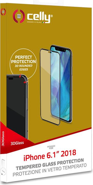 Image du produit Celly Film protecteur d'écran transparent 3D Glass Apple 1 pc (1 pcs, Apple iPhone XR)