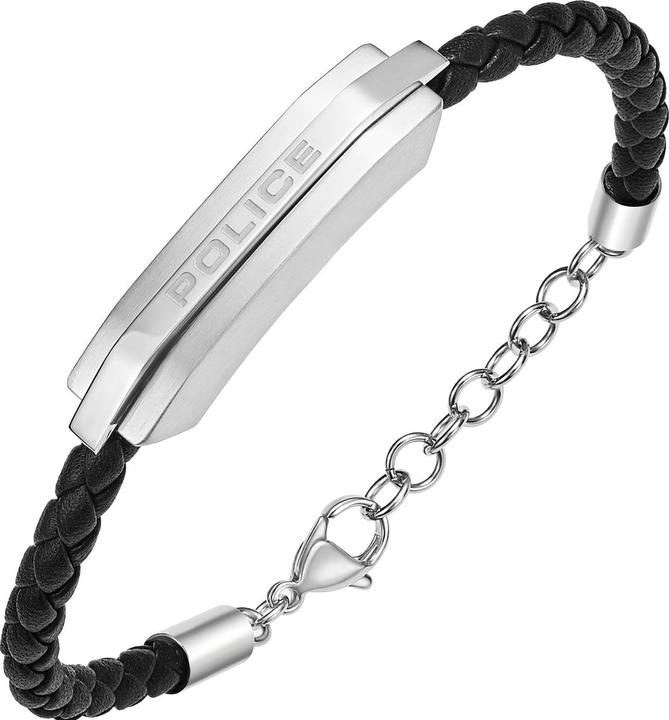 Produktbild Police Gripcord Armband (21 cm, Edelstahl und Leder)