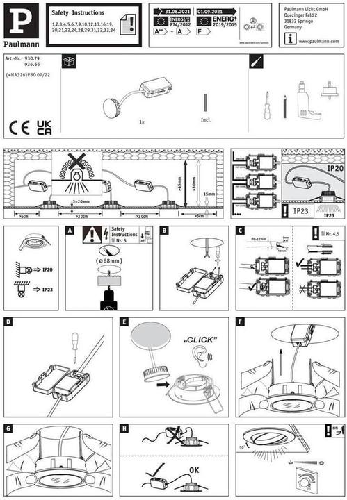 Image du produit Paulmann EBL Downlight Module LED (530 lm)