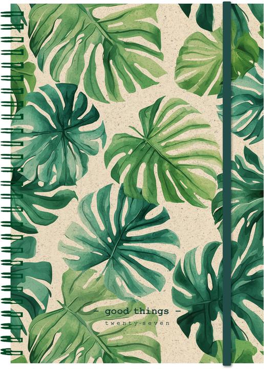 Produktbild Wochenagenda Graspapier Pflanze, 2027, Grün, Detailfarbe (148 x 210 mm)