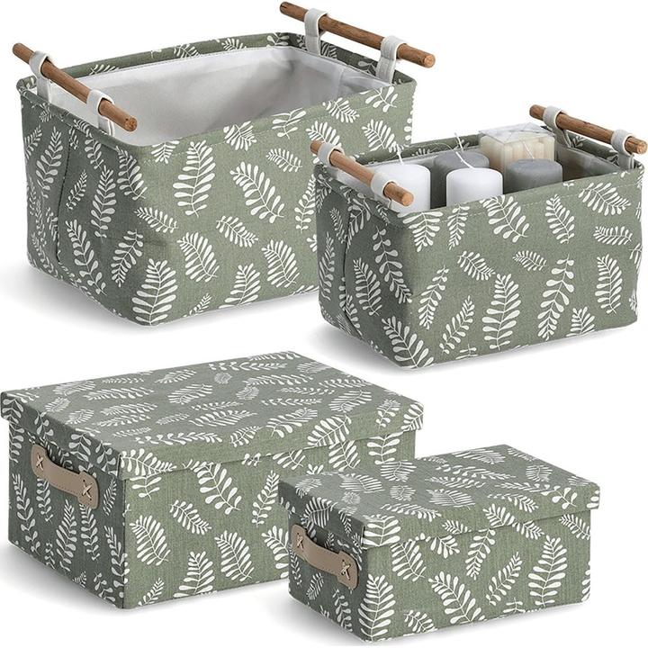 Image du produit Zeller Present Panier de rangement 30x21x18 vert (21 cm, 1x)