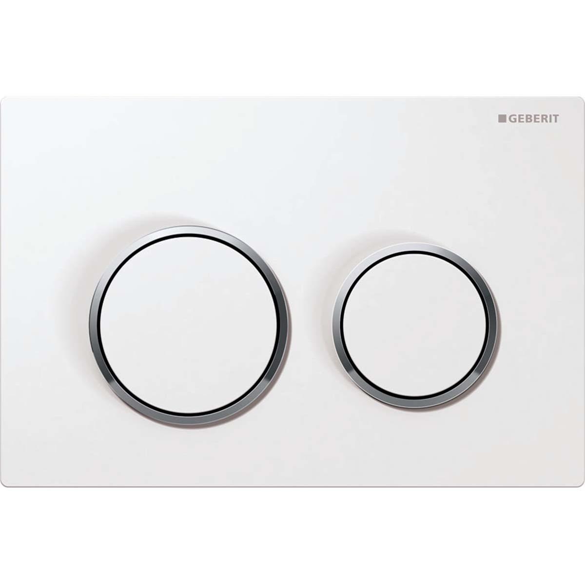 Geberit, Betätigungsplatte, Abdeckplatte Omega 20 Pl/T we, Rg. hgl-vc, f 2-Mengen-Spülung