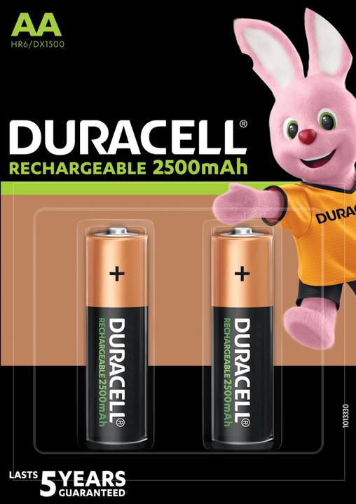 Actual product image Duracell Rechargeable batteries AA, 2500 mAh, 2 pcs. (2 pcs., AA, 2500 mAh)