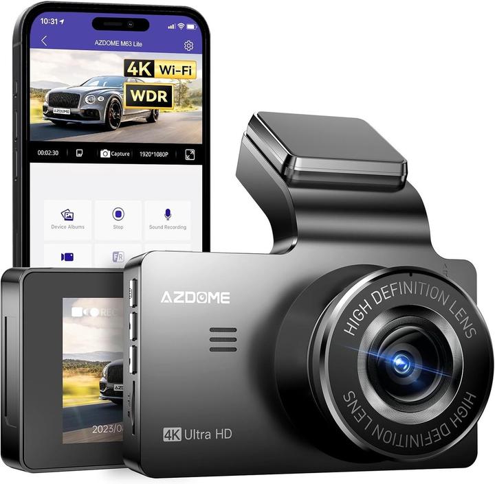 AZDome M63Lite (Night vision, Built-in display, Accelerometer, 4K)