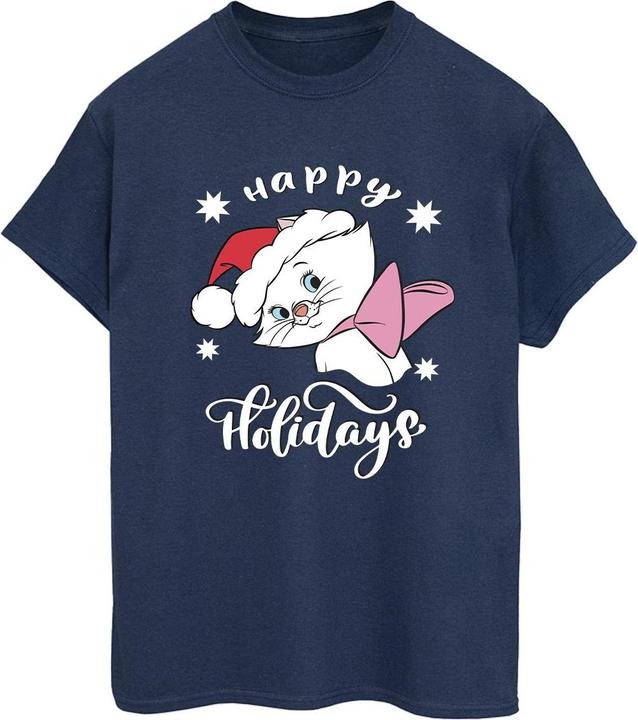 Immagine prodotto Disney Femme/Les femmes The Aristocats Happy Holidays - T-shirt boyfriend en coton (M)