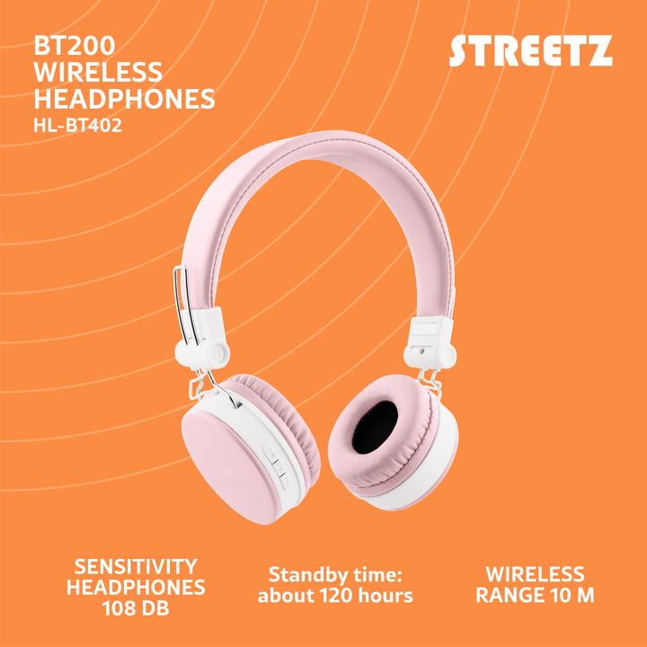 Actual product image Streetz BT200 (No noise cancellation, 22 h, Wireless, Cable)