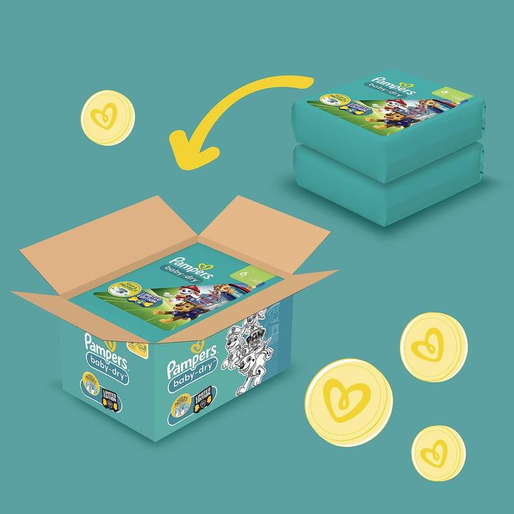 Productafbeelding Pampers Baby-Dry Paw Patrol Limited Editie (Gr. 6, Maandelijks pakket, 164 Stuk)