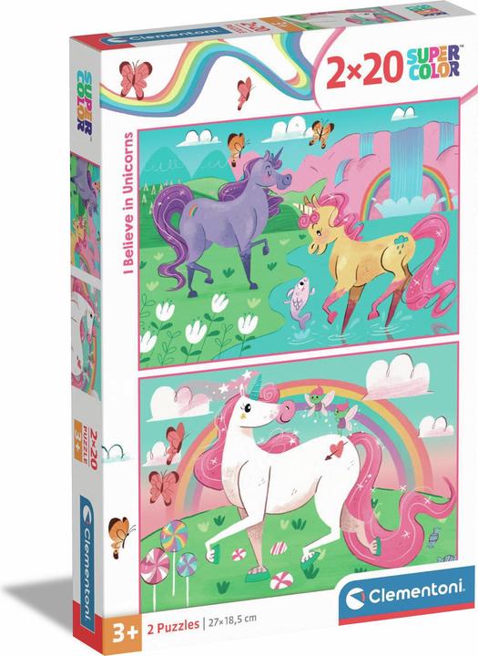 Immagine prodotto Clementoni Puzzle Unicorns Brilliant 2x20 pezzi (40 pezzi)