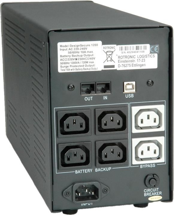 Produktbild Roline DesignSecure 2000 (2000 VA, 1200 W, Line-Interaktiv USV)