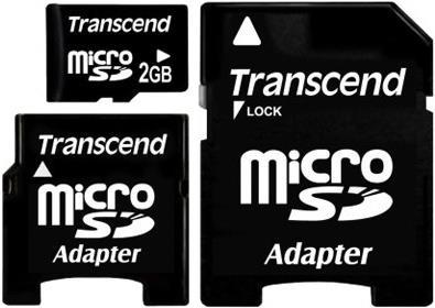Produktbild Transcend microSD Card mit MiniSD und SD-Adapter (2 GB, microSD)
