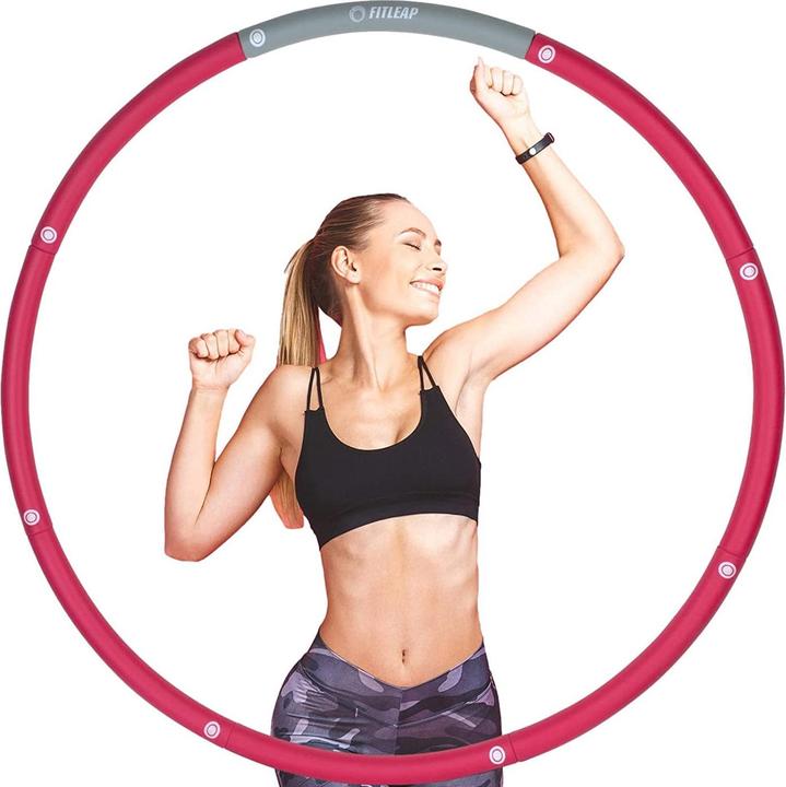Fitleap Hula Hoop Fitness und Massage, Hula Hoop Reifen für Erwachsene und Kinder, 8 Segmente Ab… (98 cm, 1200 g)
