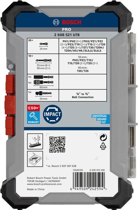 Produktbild Bosch Professional Zubehör PRO Impact Schrauberbit-Set (Innensechskant)