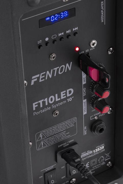 Produktbild Fenton FT10LED Aktiv Trolley-Speaker (Aktiv, 1x 450 W)
