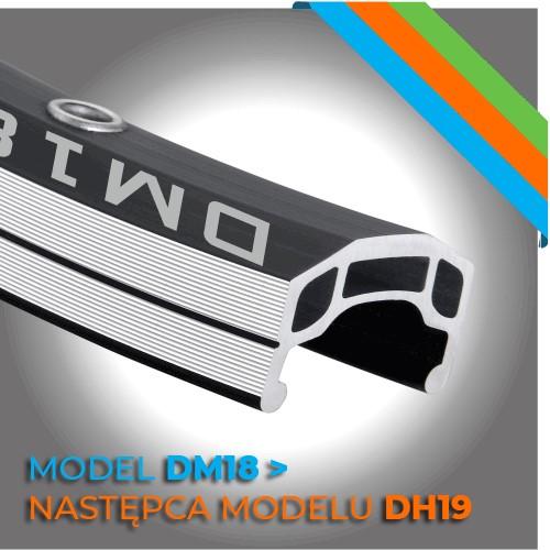 Alexrims ALX-DM1832 pièces de vélo jante roue jante MTB V-Brake DM18 26" x32/36 noir (26"x32) (26")