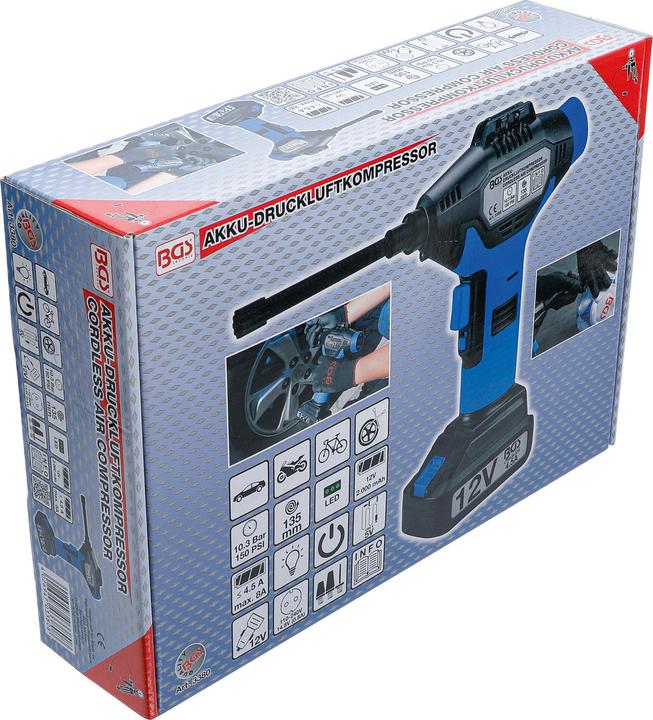 Actual product image BGS Cordless Air Compressor (10.30 bar)