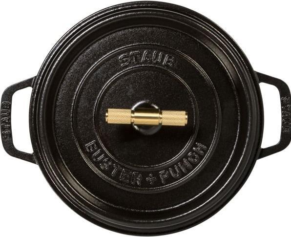 Actual product image Staub - Buster Punch Cocotte - Black - 24 cm (24 cm, Casserole + Stewpot, Cast iron)