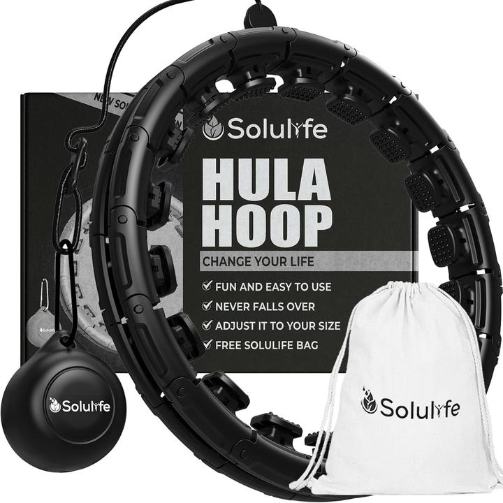 Actual product image Solulife Hula Hoop Adults Black (120 cm, 1500 g)