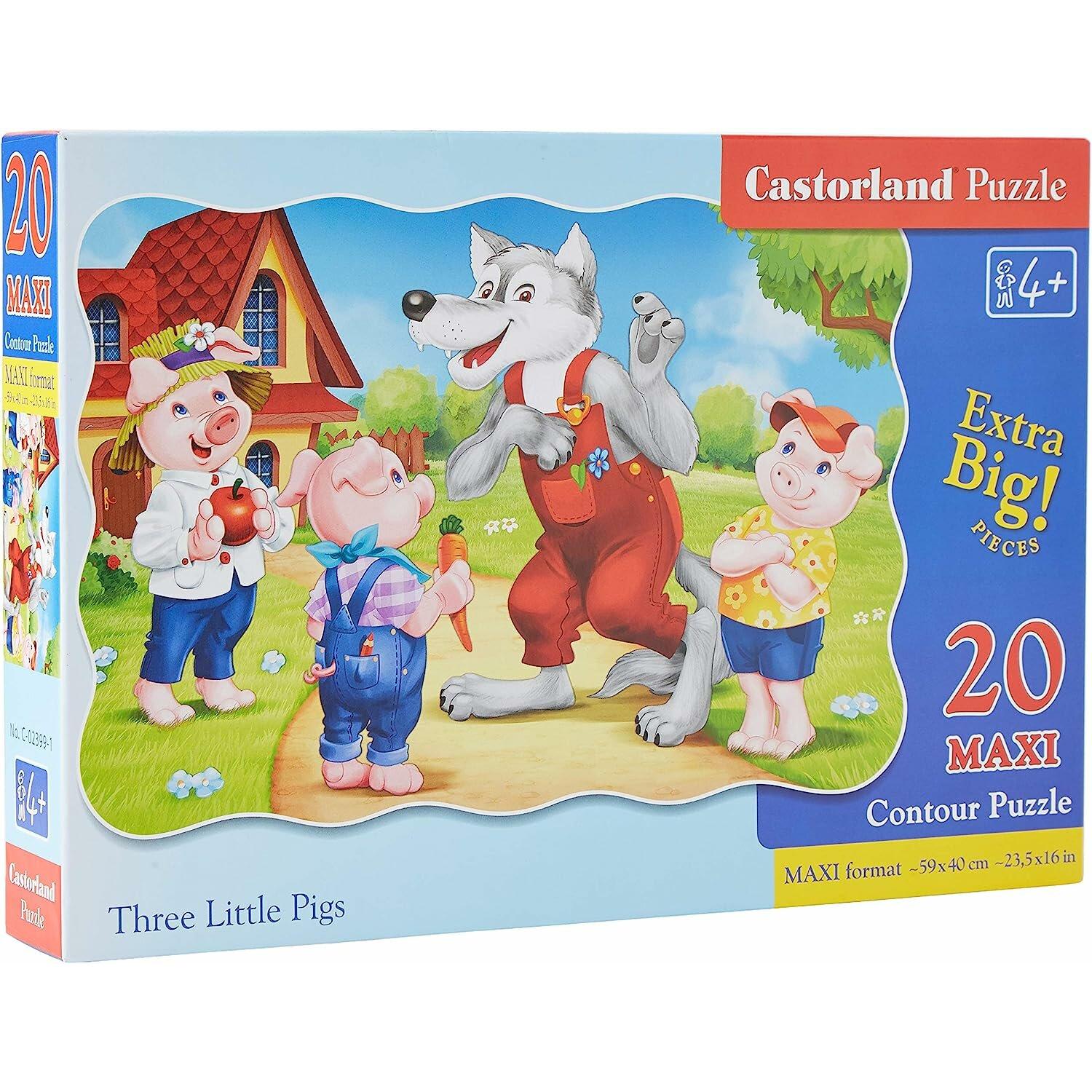 Thumbnail - Castorland Three Little Pigs, Puzzle 20 Teile maxi (20 Teile)