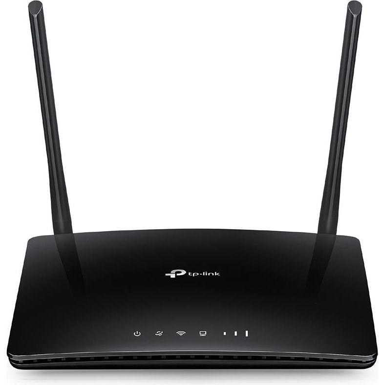 TP-Link Router TL-MR6400 300MBit/s WLAN N 4G LTE 3x LAN 1x LAN/WAN 1x Slot per scheda SIM / SIM, Router, Nero