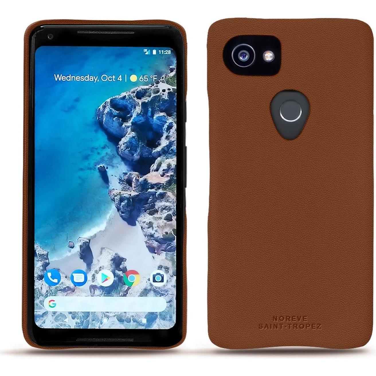 Noreve Lederschutzhülle (Google Pixel 2 XL), Smartphone Hülle, Braun
