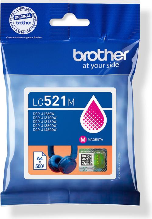 Image du produit Brother LC521M Cartouche d'encre authentique - Magenta (M)