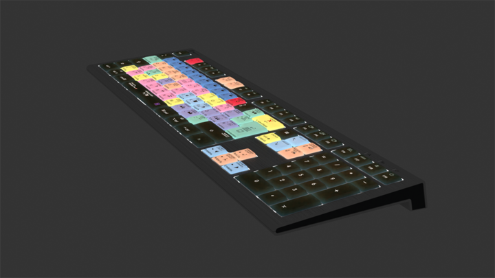 Produktbild Logickeyboard Adobe Premiere Pro CC Astra 2 Tastatur USB QWERTZ Deutsch Grau (DE, Kabelgebunden)