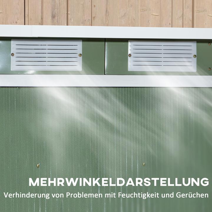 Produktbild Outsunny Gerätehaus Stahl Grün