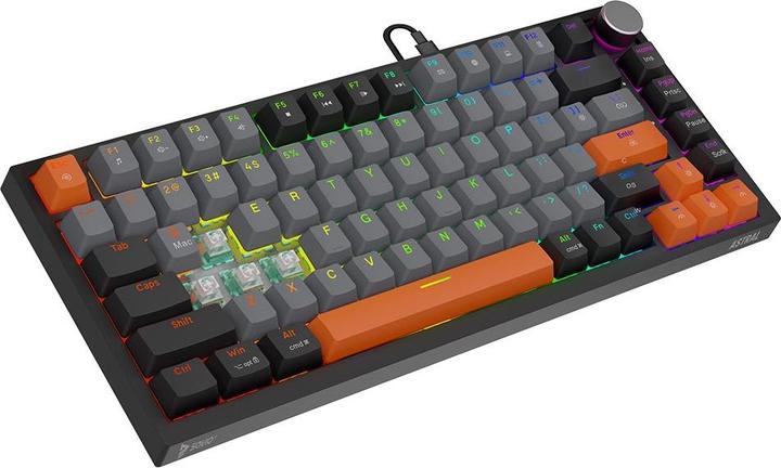 Actual product image Savio ASTRAL BLACK JADE 3 COLOURS Tastatur Gaming USB QWERTY US International Schwarz (Eng. Int., Cable)