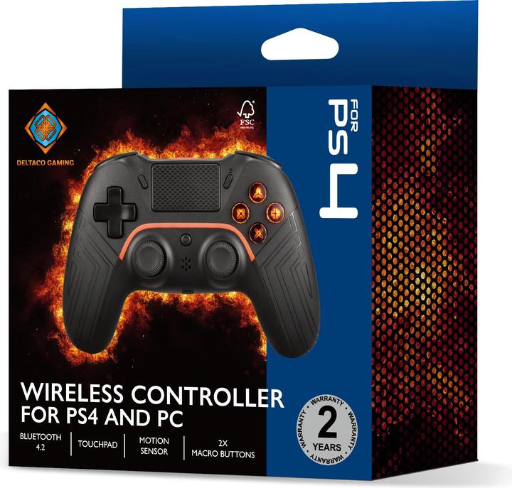 Immagine prodotto Deltaco Gaming Wireless PS4 & PC Controller (Android, PC, PS4)