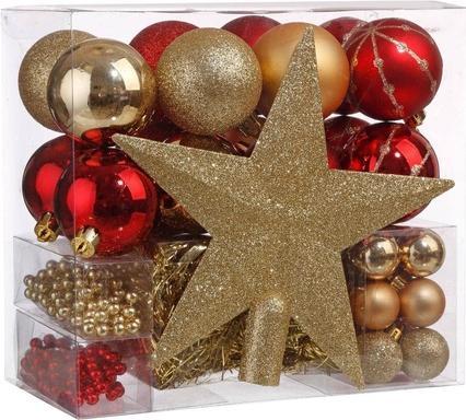 Actual product image Fééric Lights & Christmas Christmas Decoration Set 44 Pieces - Garlands, Baubles, and Tips - Gold (44x)
