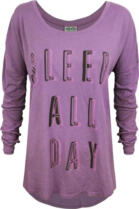 Actual product image Junk Food Womens/Ladies Sleep All Day Rock All Night Oversized Top (M)