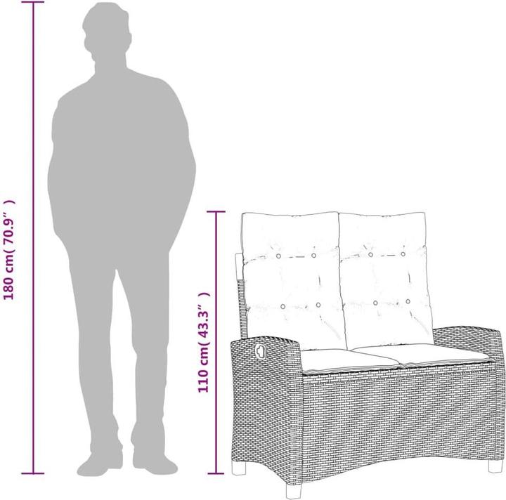 Produktbild vidaXL verstellbare Gartenbank