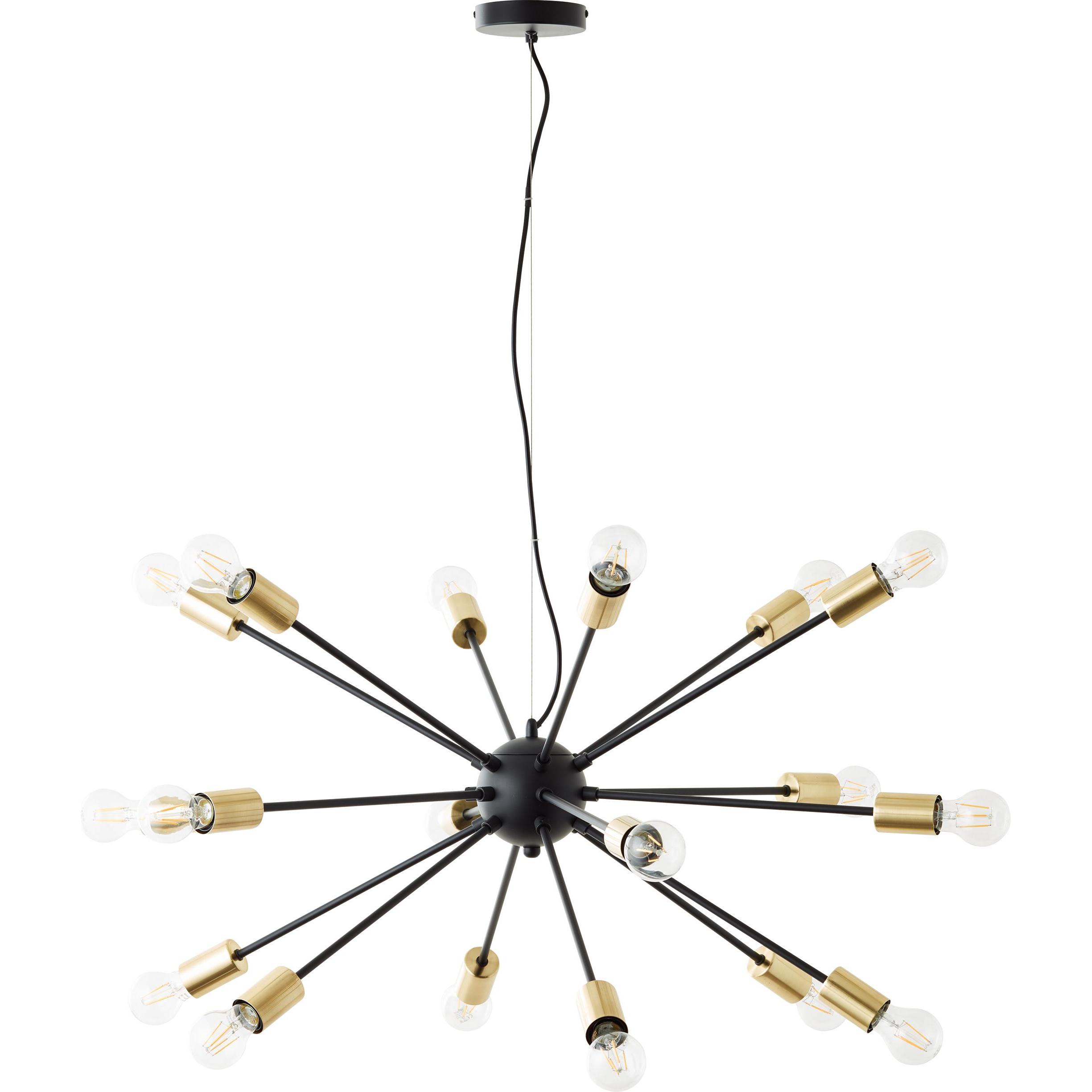 Brilliant, Pendelleuchte, Dree Pendelleuchte 98cm schwarz matt/messing Mass: 140x90.5 (E27)