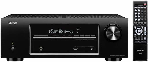 Denon AVR-1513, 5.1 Channel A/V Receiver, 110W, 3D, Black (Receiver)
