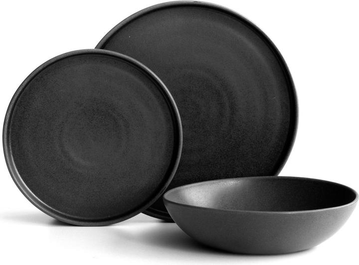 Actual product image Atelier Agave Pasta Tableware Set 12-pieces Matte Black (12 pcs.)