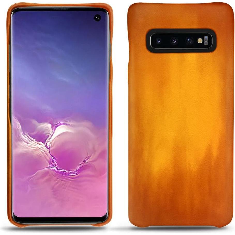Noreve Lederschutzhülle (Samsung Galaxy S10), Smartphone Hülle, Orange