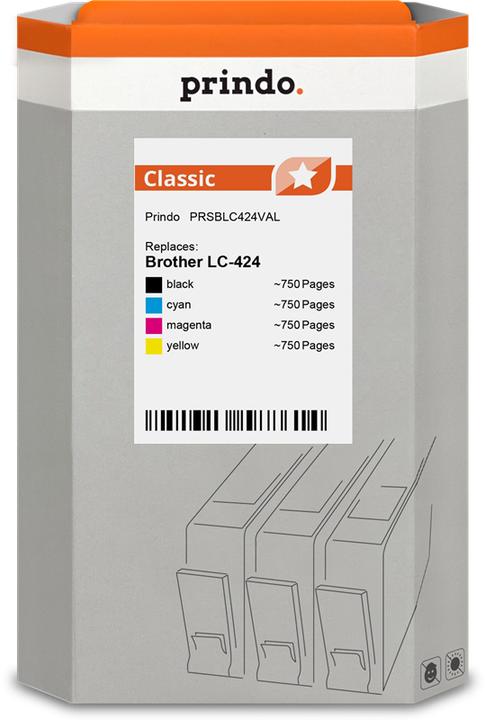 Produktbild Prindo Classic Multipack Noir(e) / Cyan / Magenta / Jaune (PRSBLC424VAL)