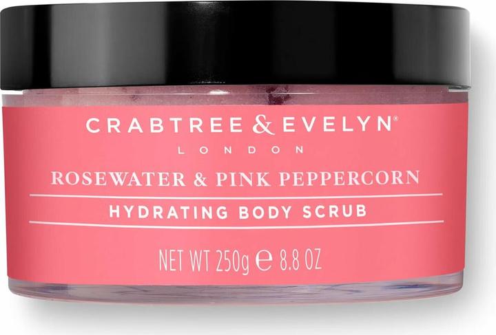 Immagine prodotto Clarins Crabtree & Evelyn Scrub per il corpo all'acqua di rose e pepe rosa da 8,8 once