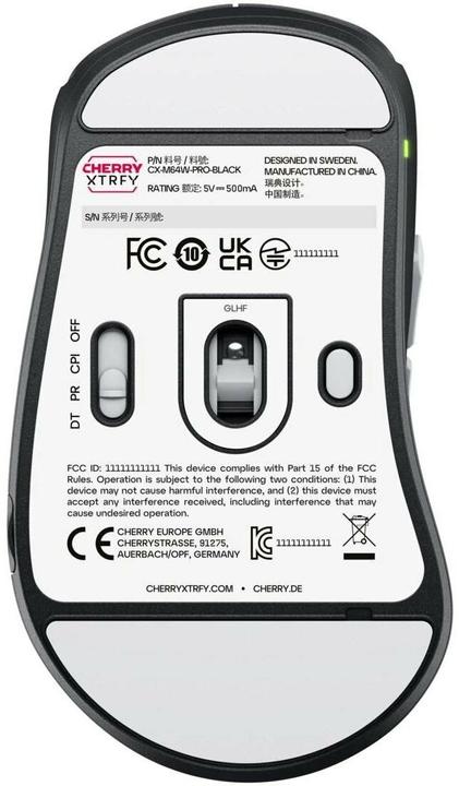 Image du produit CHERRY xtrfy M64 Pro sans fil, noir (Sans fil)