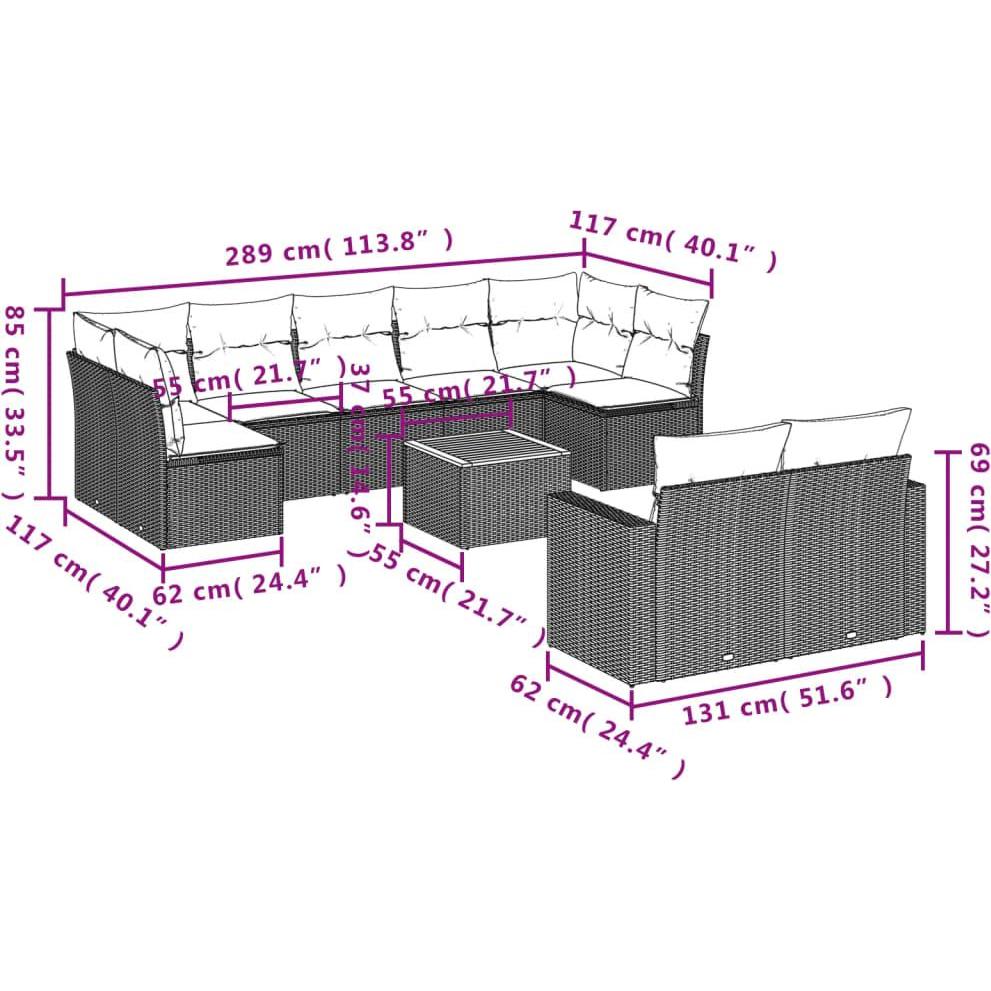 Thumbnail - VidaXL, Gartenlounge, Violet