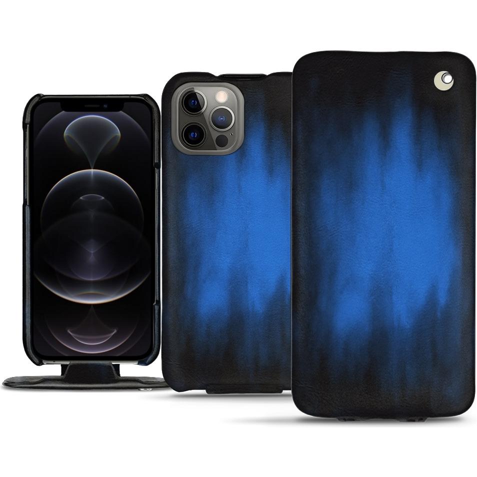 Thumbnail - Noreve Lederschutzhülle vertikal (Apple iPhone 12 Pro Max), Smartphone Hülle, Blau