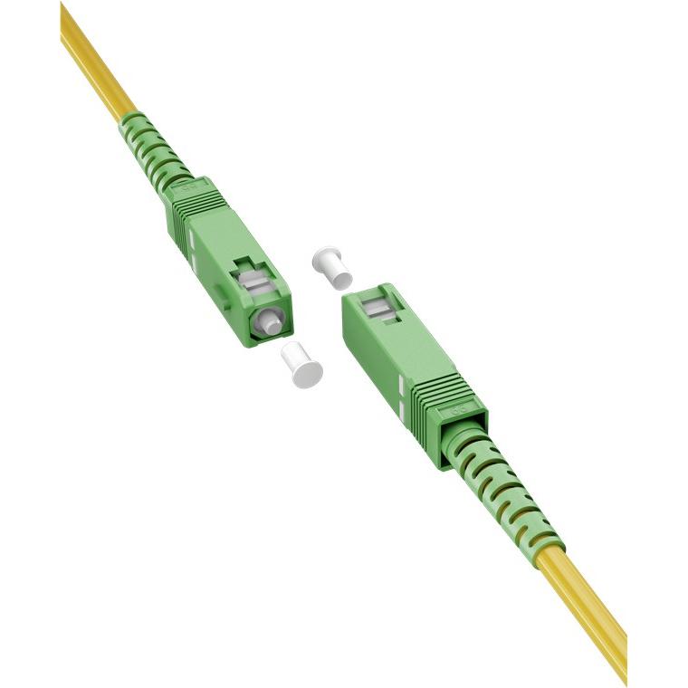 Thumbnail - Goobay Glasfaserkabel FTTH, Singlemode OS2 Yellow, Gelb Simplex, 5 m (S/UTP, CAT6, 5 m), Netzwerkkabel