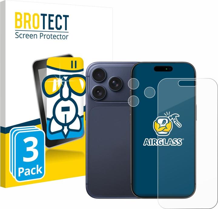 Image du produit BROTECT AirGlass Verre (3 pièce(s), Apple iPhone 17 Pro)