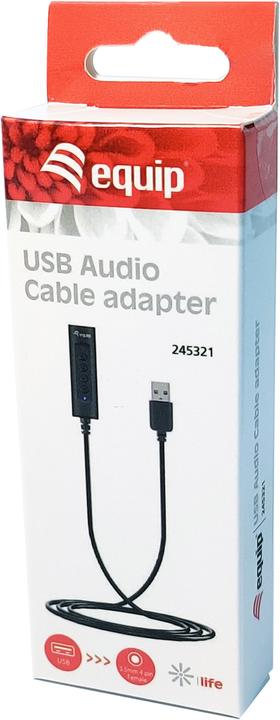 Image du produit equip Adaptateur de câble audio USB-A->1X jack 4pin St/Bu (USB)