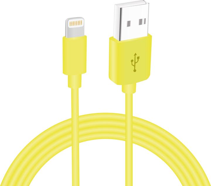 Immagine prodotto Sinox Cavo iMedia Lightning con chip originale Apple™. 2m. Gul (2 m, USB 2.0)