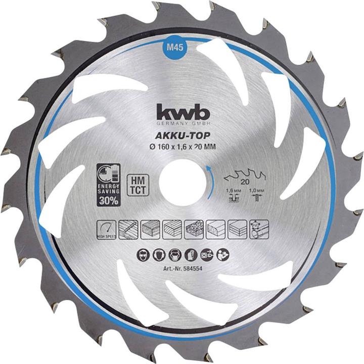kwb Hardmetalen cirkelzaagblad DIN CUT CIRCULAR SAW BLADE, HARDLED