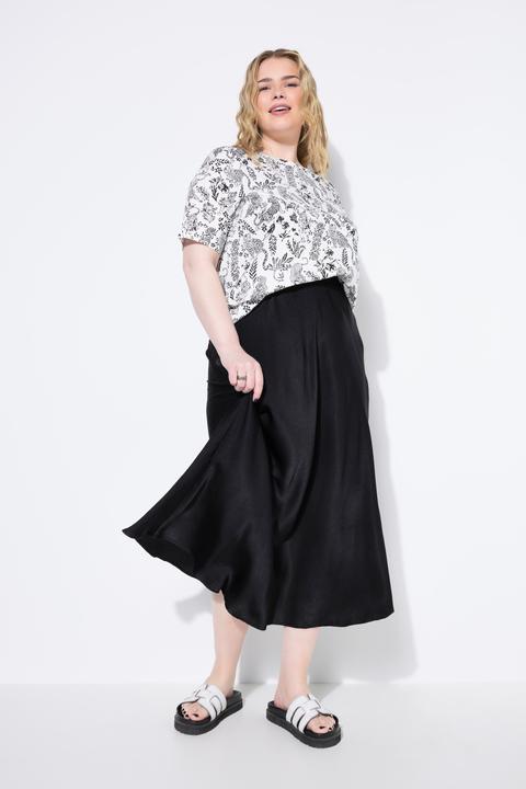 Image du produit Studio Untold Jupe maxi en satin aux reflets scintillants, coupe évasée (58)
