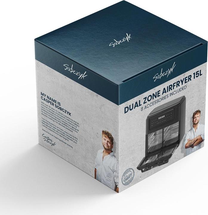 Actual product image Sobczyk - Dual Zone Airfryer - 15L with Accessories